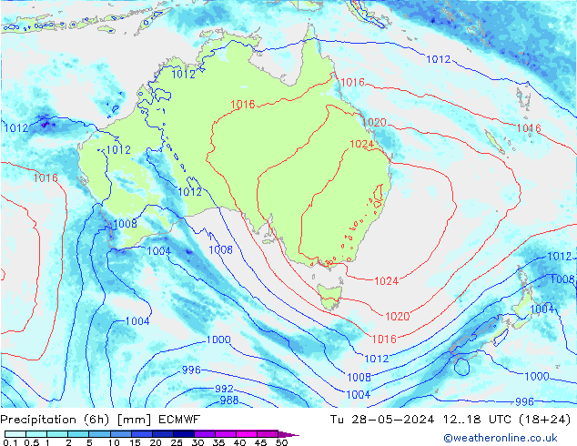 Z500/Rain (+SLP)/Z850 ECMWF  28.05.2024 18 UTC