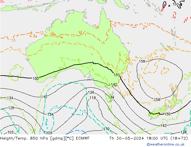 Z500/Rain (+SLP)/Z850 ECMWF Do 30.05.2024 18 UTC