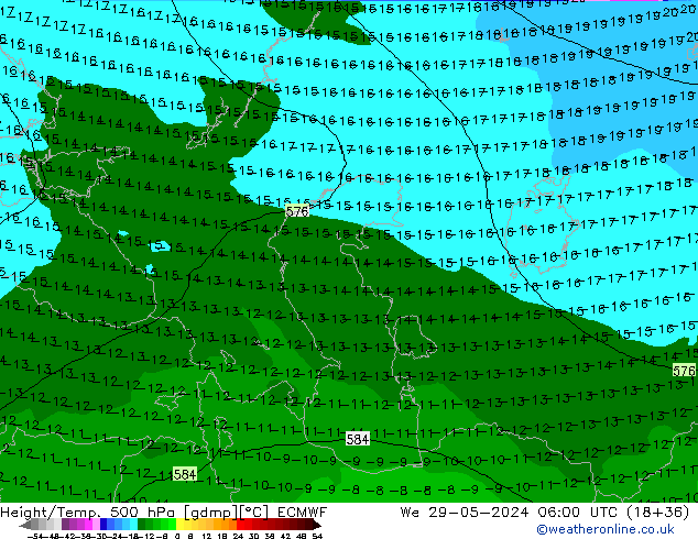 Z500/Rain (+SLP)/Z850 ECMWF St 29.05.2024 06 UTC