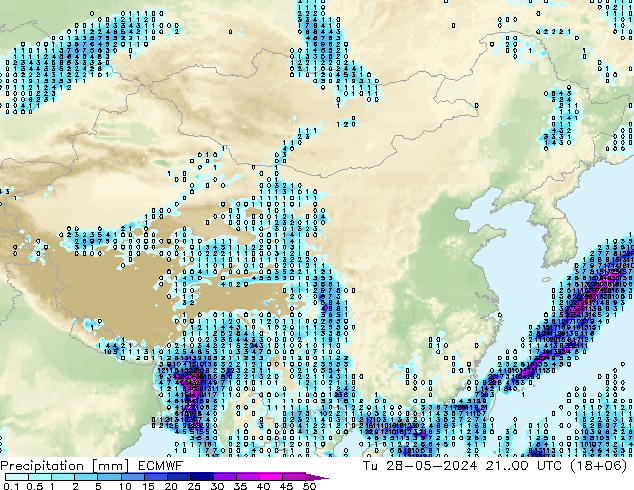 Yağış ECMWF Sa 28.05.2024 00 UTC