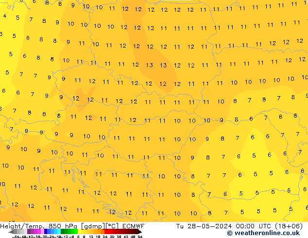 Z500/Regen(+SLP)/Z850 ECMWF di 28.05.2024 00 UTC