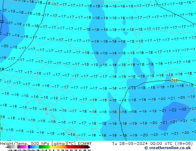 Z500/Regen(+SLP)/Z850 ECMWF di 28.05.2024 00 UTC