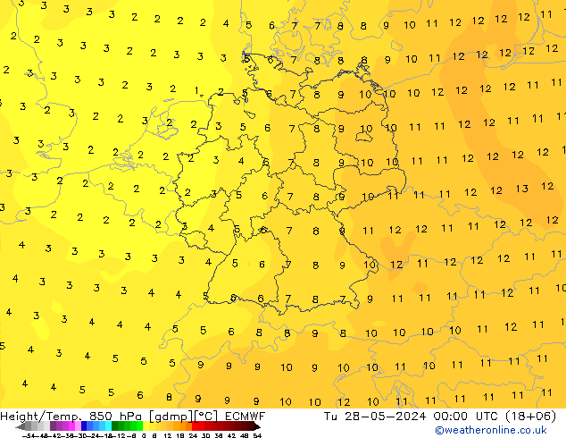 Z500/Rain (+SLP)/Z850 ECMWF Tu 28.05.2024 00 UTC