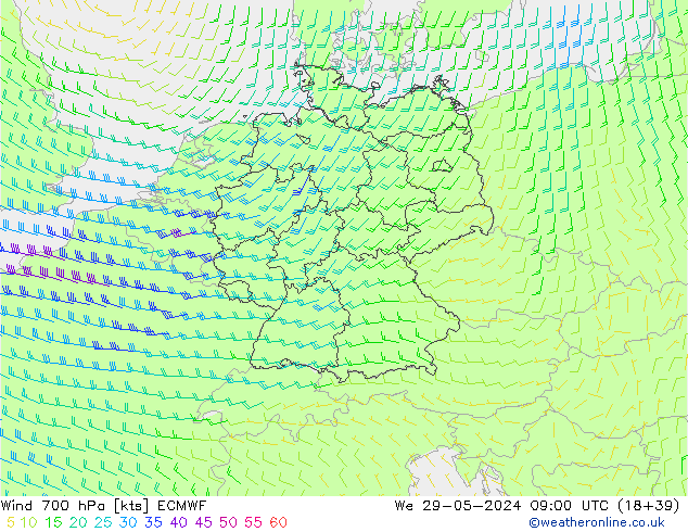  700 hPa ECMWF  29.05.2024 09 UTC