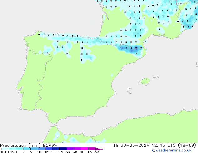 Precipitation ECMWF Th 30.05.2024 15 UTC