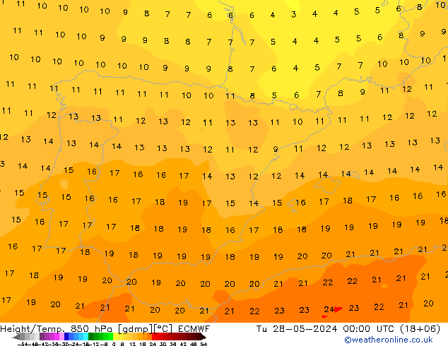 Z500/Rain (+SLP)/Z850 ECMWF mar 28.05.2024 00 UTC