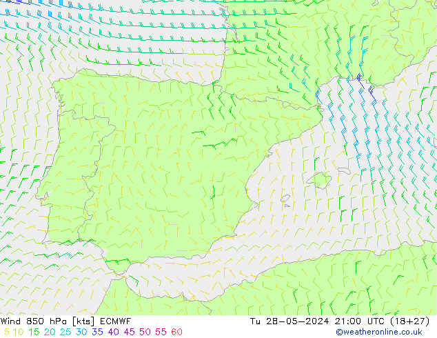  850 hPa ECMWF  28.05.2024 21 UTC