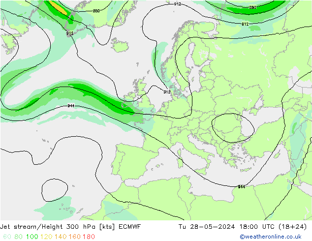 Courant-jet ECMWF mar 28.05.2024 18 UTC