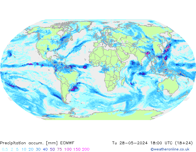 Precipitation accum. ECMWF  28.05.2024 18 UTC