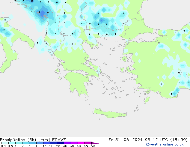 Precipitação (6h) ECMWF Sex 31.05.2024 12 UTC