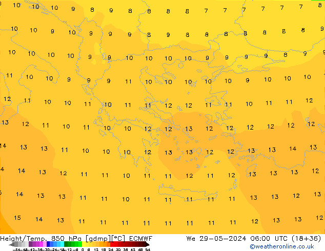 Z500/Rain (+SLP)/Z850 ECMWF ср 29.05.2024 06 UTC