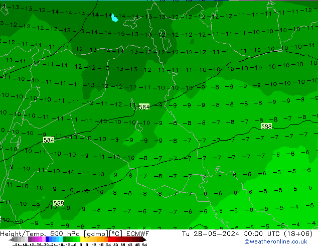 Z500/Rain (+SLP)/Z850 ECMWF Tu 28.05.2024 00 UTC