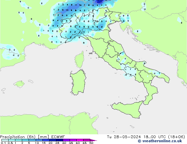 Z500/Rain (+SLP)/Z850 ECMWF Ter 28.05.2024 00 UTC