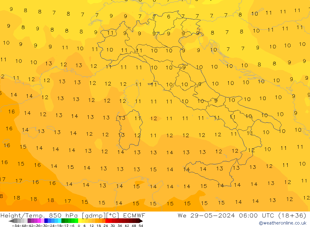 Z500/Regen(+SLP)/Z850 ECMWF wo 29.05.2024 06 UTC