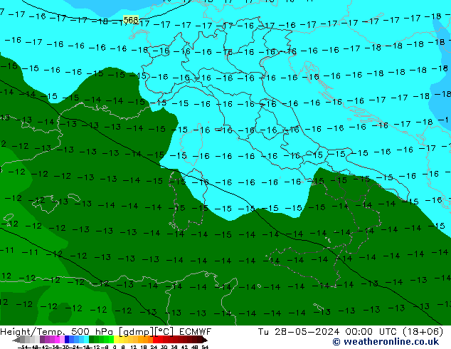 Z500/Rain (+SLP)/Z850 ECMWF Di 28.05.2024 00 UTC