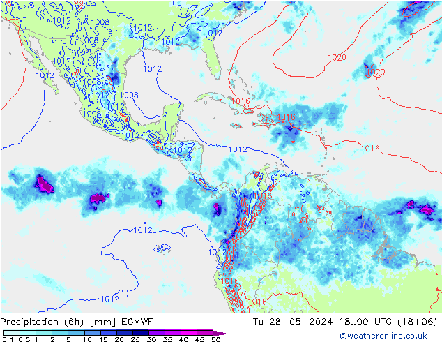 Z500/Rain (+SLP)/Z850 ECMWF Ter 28.05.2024 00 UTC