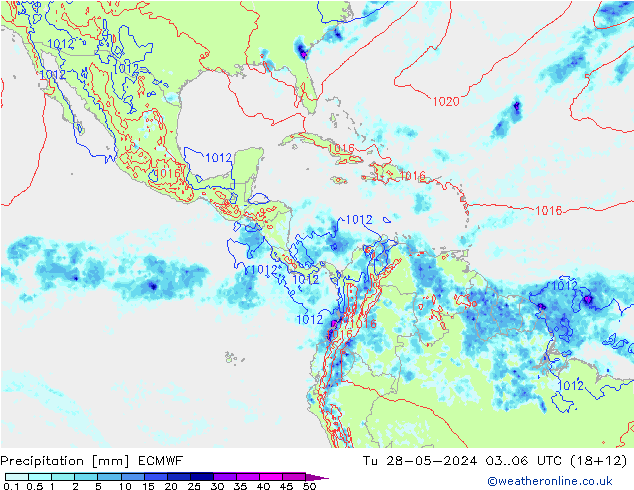 Yağış ECMWF Sa 28.05.2024 06 UTC