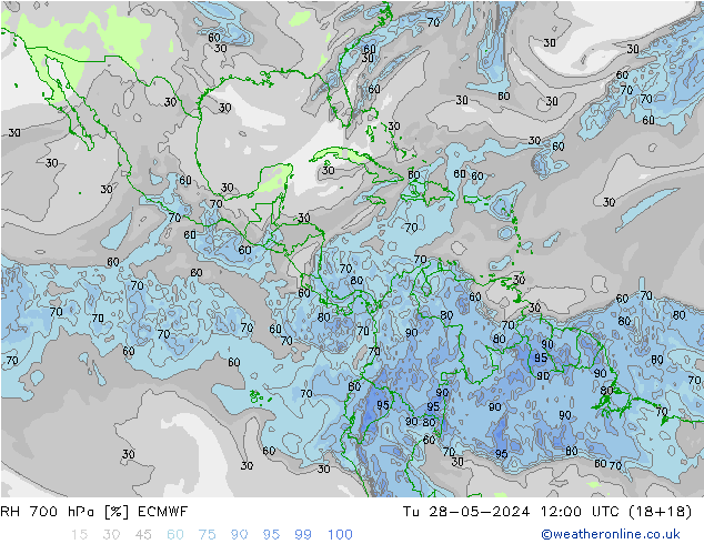 700 hPa Nispi Nem ECMWF Sa 28.05.2024 12 UTC