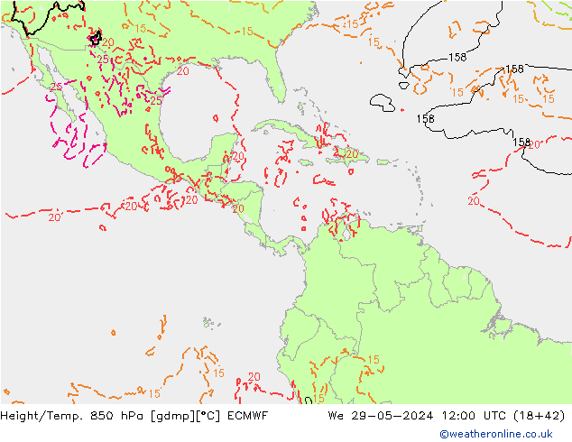 Z500/Rain (+SLP)/Z850 ECMWF St 29.05.2024 12 UTC