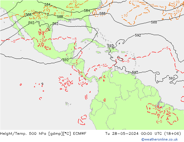 Z500/Rain (+SLP)/Z850 ECMWF Ter 28.05.2024 00 UTC