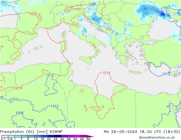 Z500/Rain (+SLP)/Z850 ECMWF ср 29.05.2024 00 UTC