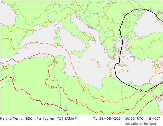 Z500/Rain (+SLP)/Z850 ECMWF Di 28.05.2024 00 UTC