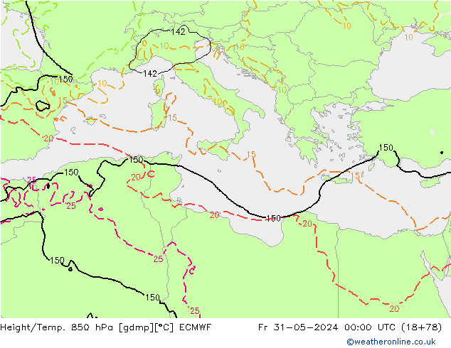 Z500/Rain (+SLP)/Z850 ECMWF пт 31.05.2024 00 UTC