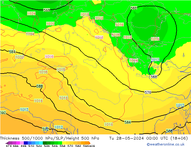 Thck 500-1000hPa ECMWF mar 28.05.2024 00 UTC