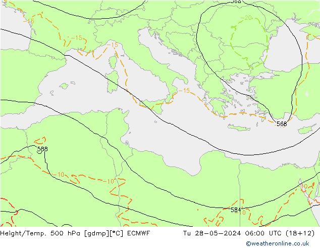 Z500/Regen(+SLP)/Z850 ECMWF di 28.05.2024 06 UTC