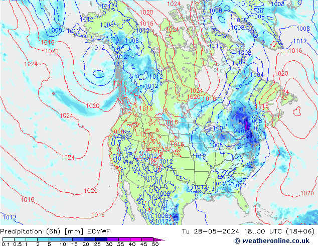 Z500/Rain (+SLP)/Z850 ECMWF Ter 28.05.2024 00 UTC