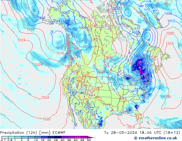 Nied. akkumuliert (12Std) ECMWF Di 28.05.2024 06 UTC