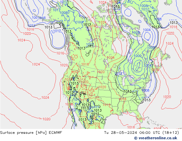 Surface pressure ECMWF Tu 28.05.2024 06 UTC