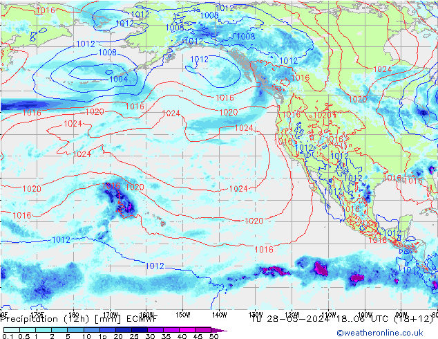 Precipitación (12h) ECMWF mar 28.05.2024 06 UTC