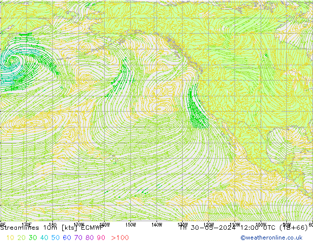 Linea di flusso 10m ECMWF gio 30.05.2024 12 UTC