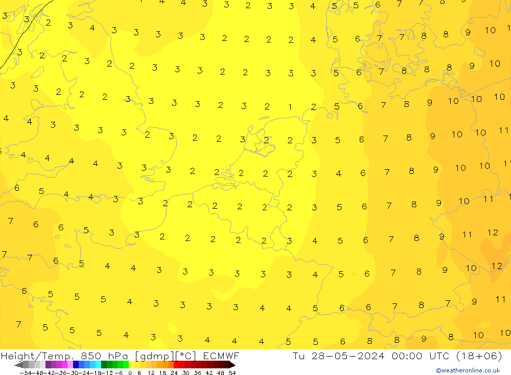 Z500/Rain (+SLP)/Z850 ECMWF Ter 28.05.2024 00 UTC