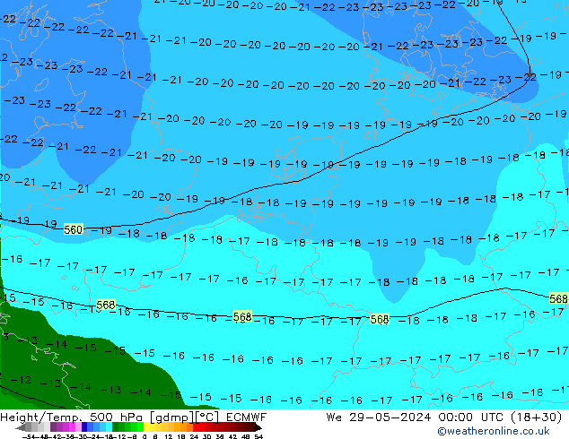 Z500/Rain (+SLP)/Z850 ECMWF St 29.05.2024 00 UTC