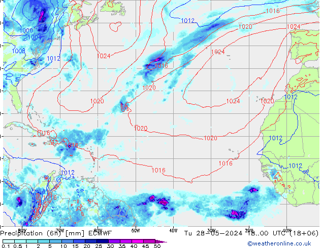 Z500/Rain (+SLP)/Z850 ECMWF Tu 28.05.2024 00 UTC