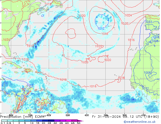 осадки ECMWF пт 31.05.2024 12 UTC