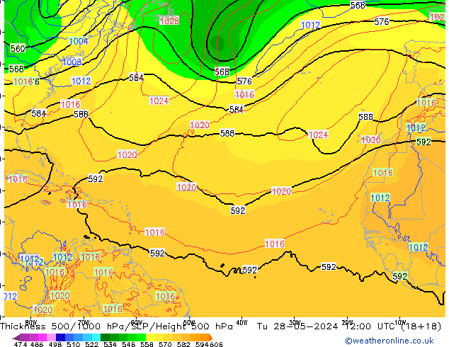 Thck 500-1000hPa ECMWF Ter 28.05.2024 12 UTC