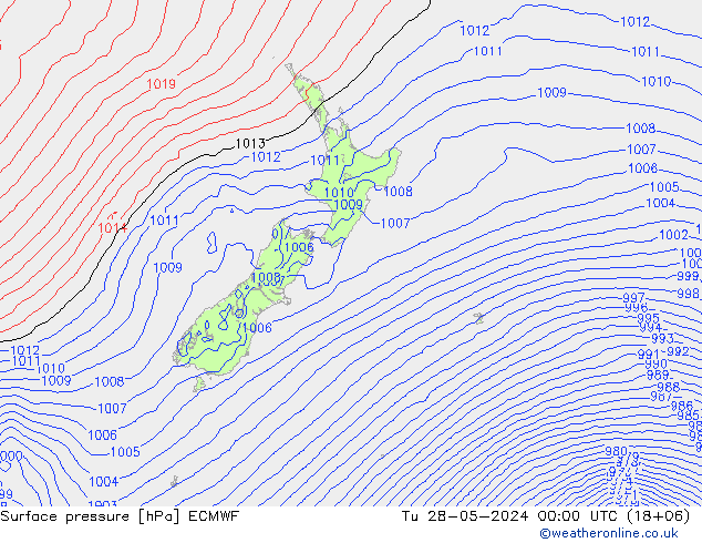 Surface pressure ECMWF Tu 28.05.2024 00 UTC