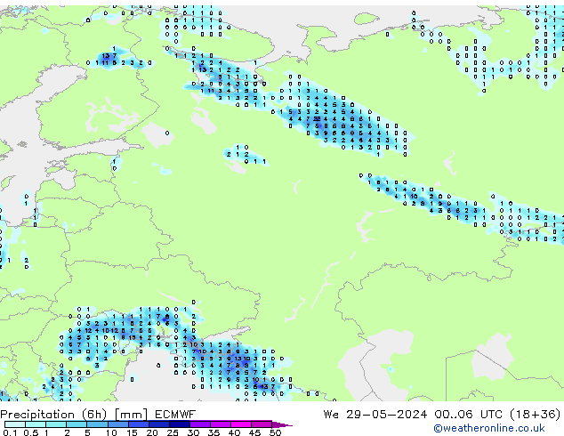 Z500/Rain (+SLP)/Z850 ECMWF  29.05.2024 06 UTC