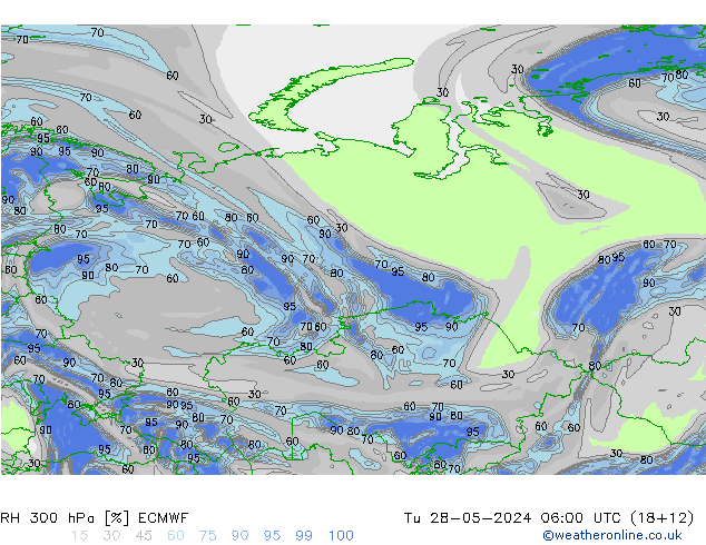 RV 300 hPa ECMWF di 28.05.2024 06 UTC