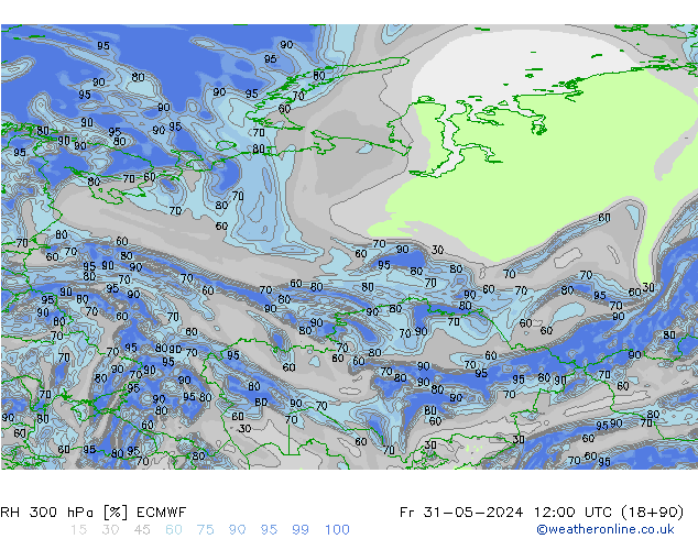 RV 300 hPa ECMWF vr 31.05.2024 12 UTC