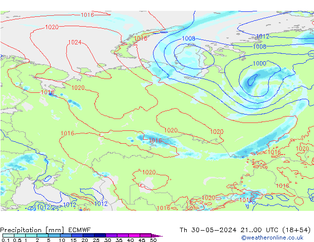 Precipitación ECMWF jue 30.05.2024 00 UTC