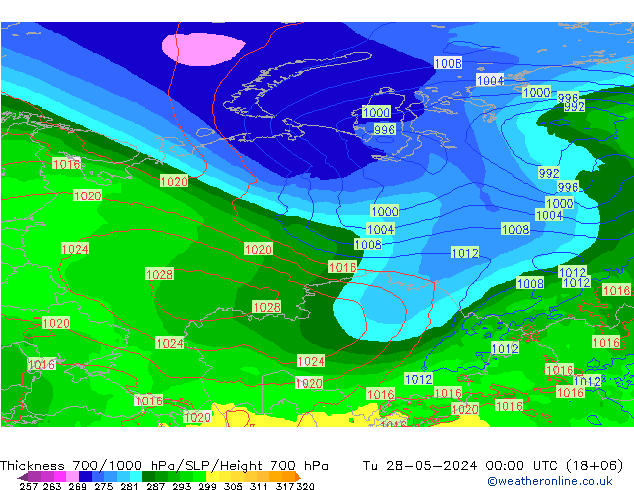 700-1000 hPa Kalınlığı ECMWF Sa 28.05.2024 00 UTC