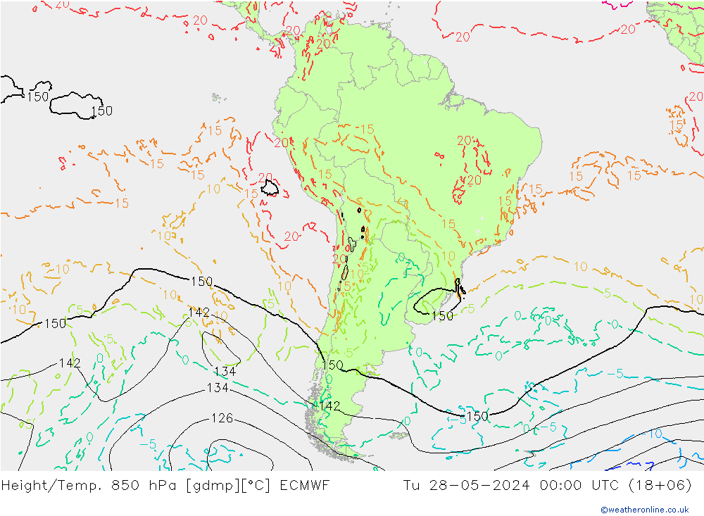 Z500/Rain (+SLP)/Z850 ECMWF mar 28.05.2024 00 UTC