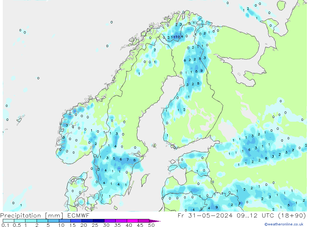 precipitação ECMWF Sex 31.05.2024 12 UTC