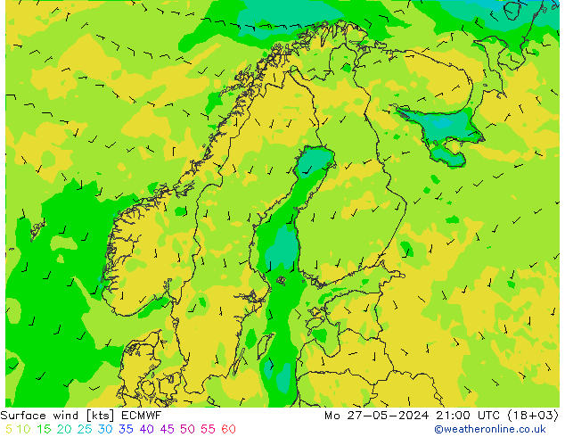 Vento 10 m ECMWF Seg 27.05.2024 21 UTC