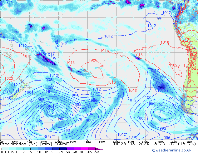 Z500/Rain (+SLP)/Z850 ECMWF Di 28.05.2024 00 UTC