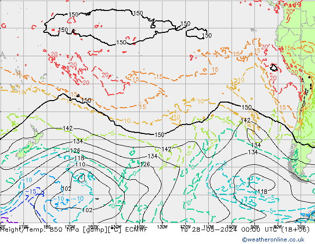 Z500/Rain (+SLP)/Z850 ECMWF Di 28.05.2024 00 UTC